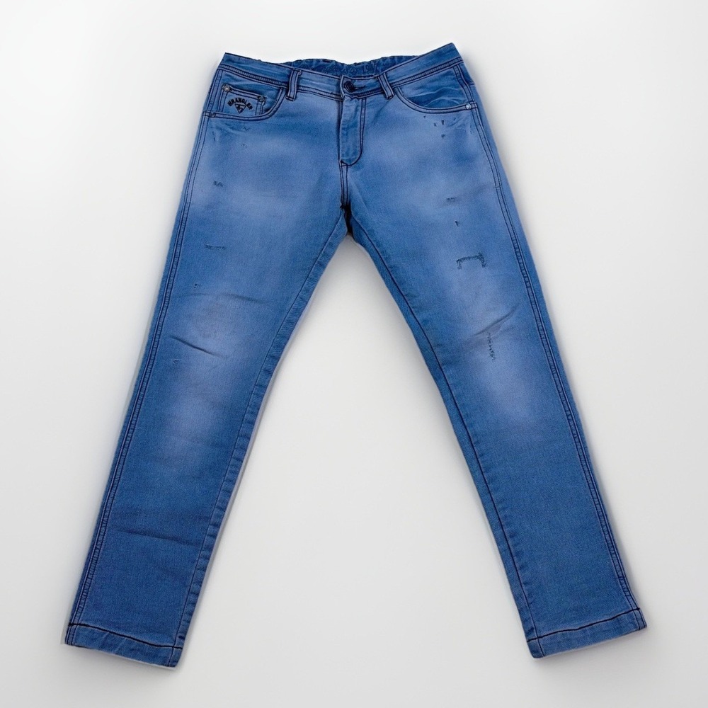 Wrangler Jeans Mens‎ 34 Blue Light Wash Stretch Straight Leg 1947 Denim Pants